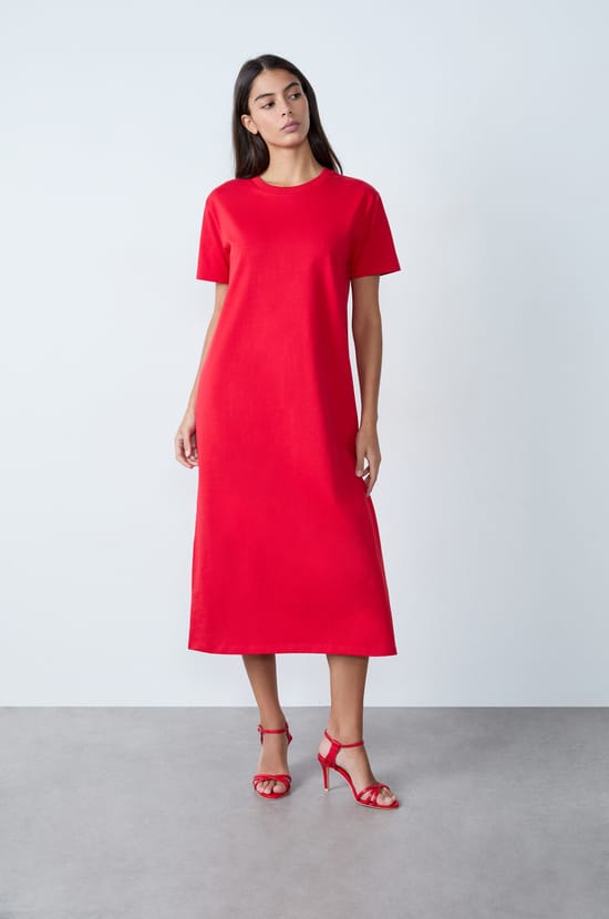 Robe longue en coton;${refinementColor}