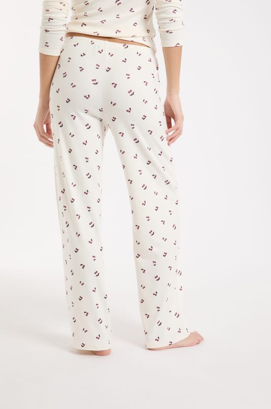 Pantalon de pyjama &agrave; motifs cerises;${refinementColor}