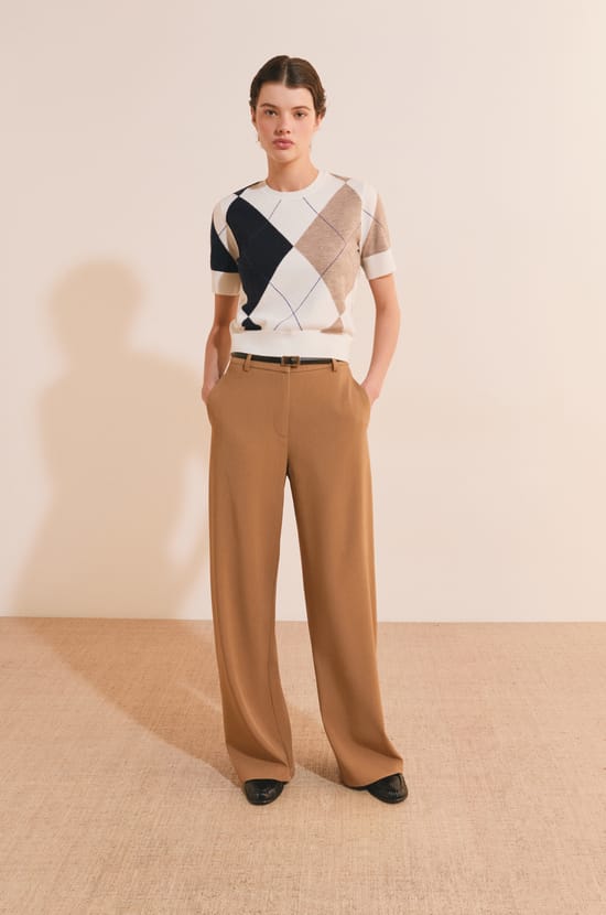 Pantalon fluide droit;${refinementColor}