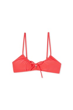 Haut de maillot de bain brassi&egrave;re satin&eacute; avec pads amovibles;${refinementColor}