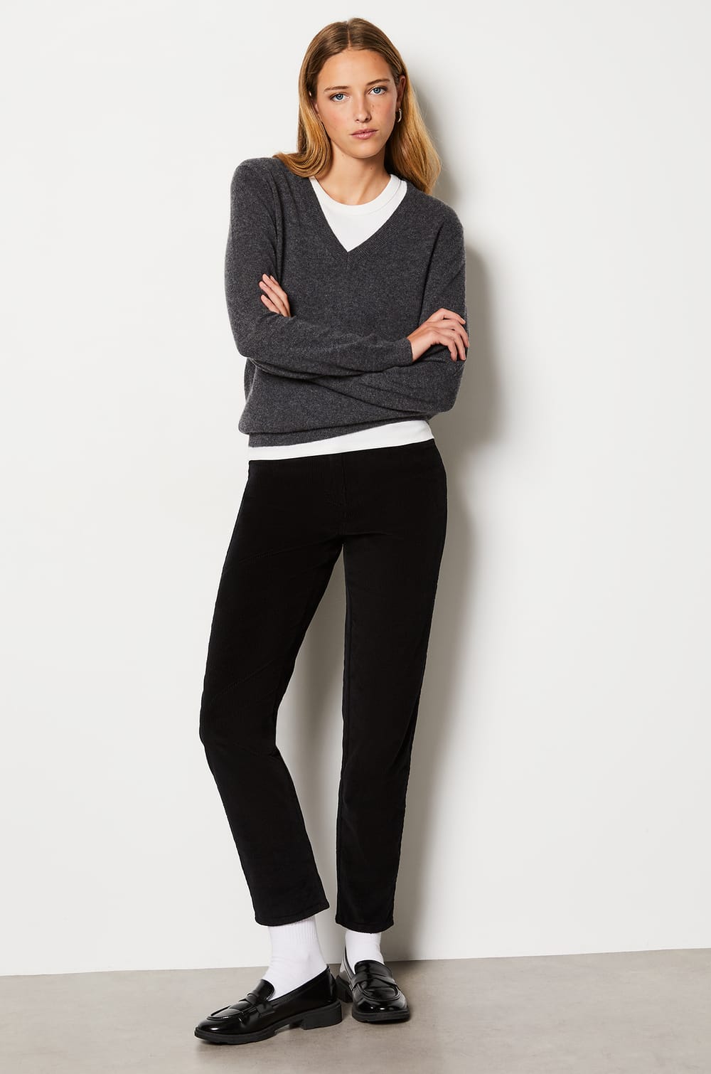 Ribbed Trousers;${refinementColor}