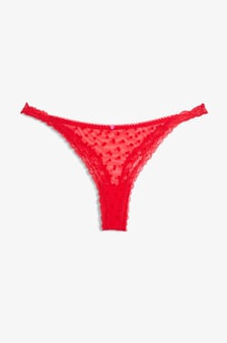 Printed Tanga with Lace Details;${refinementColor}