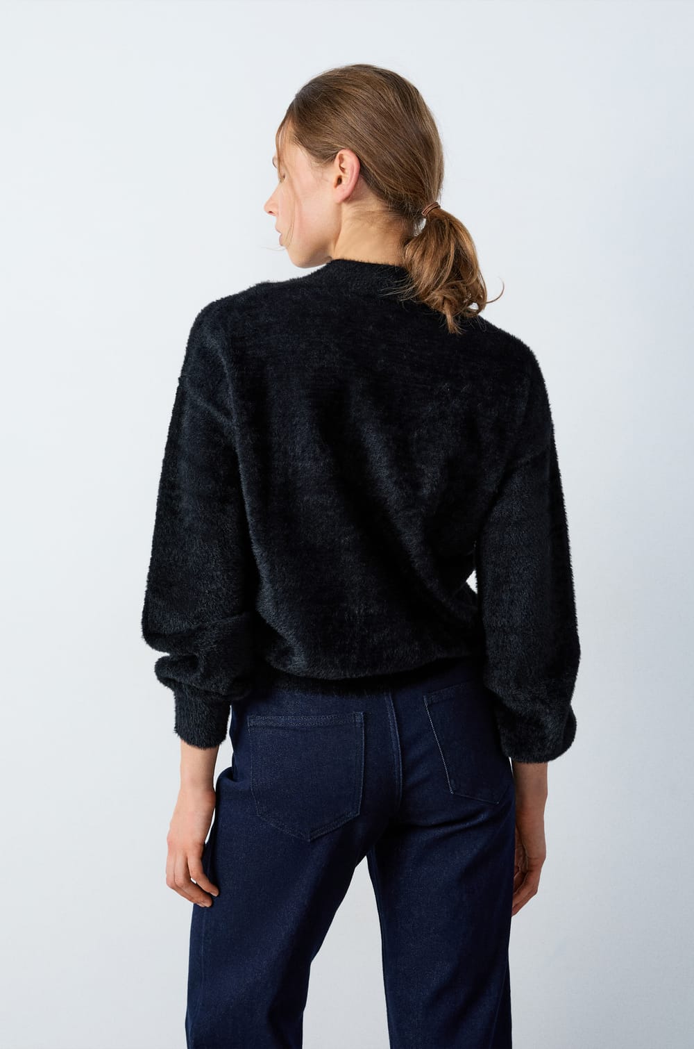 Fleece Button-Up Sweater;${refinementColor}