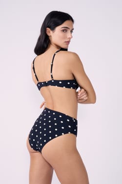 Polka dot push-up bikini top;${refinementColor}