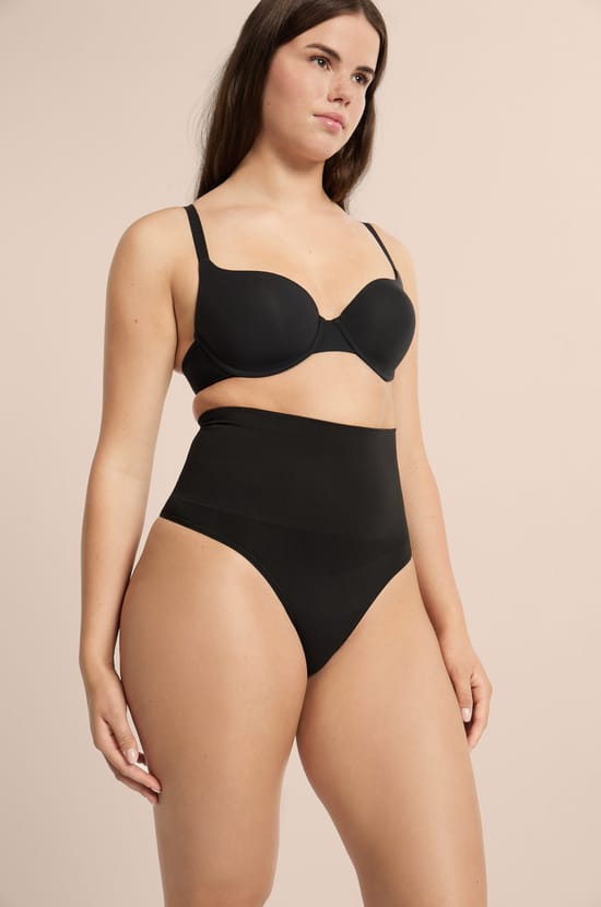 High-Waist Shaping Thong - Medium Support;${refinementColor}