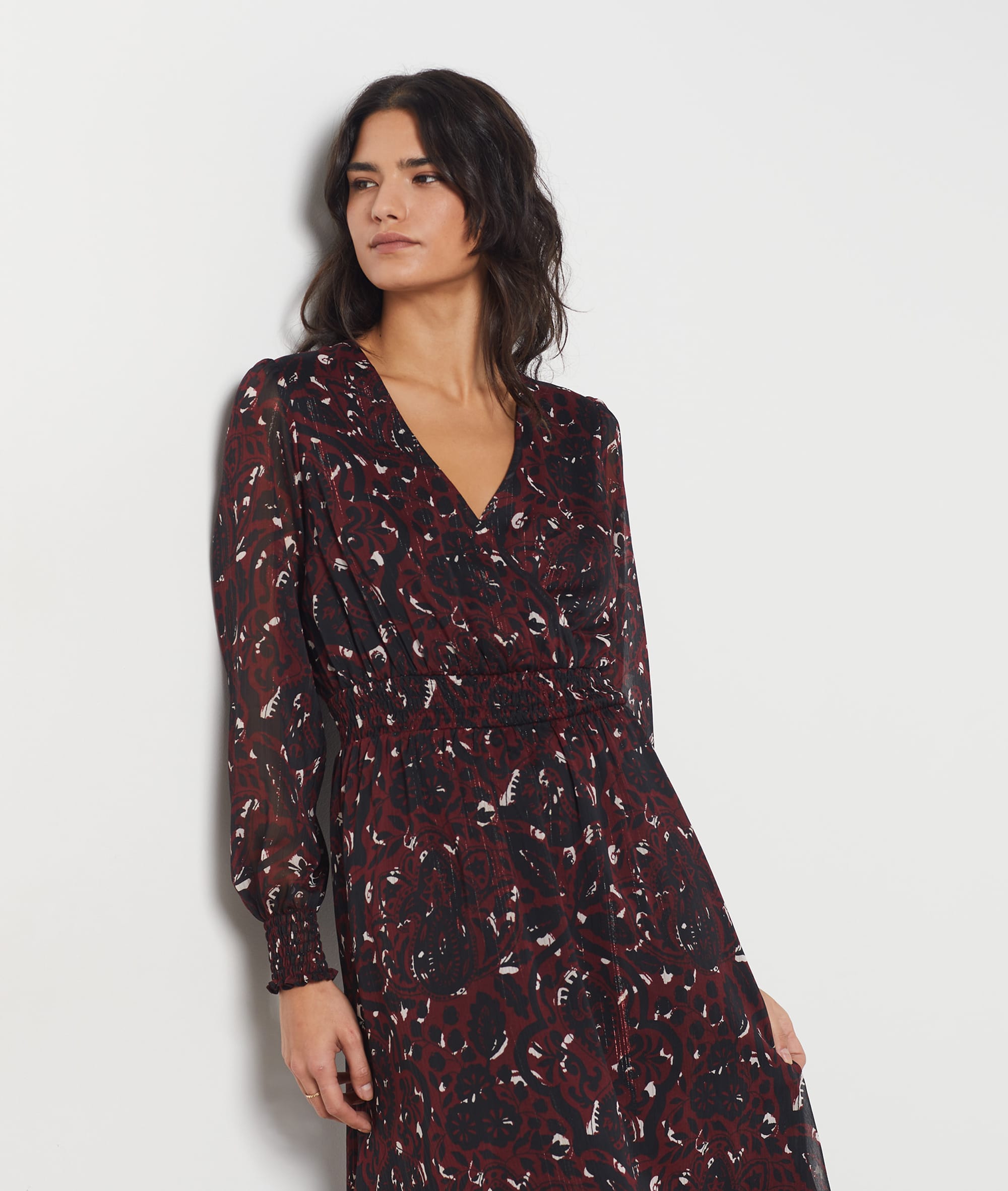 T-shirt Col V Imprimé Hippopotames Et Cœurs - Cadeau Mignon Pour Amoureux Des Animaux