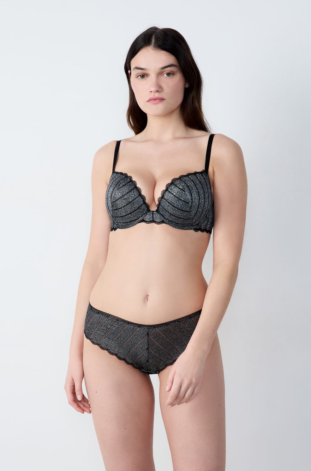 Soutien-gorge N.5 - Le coques fines plongeant irisé;${refinementColor}