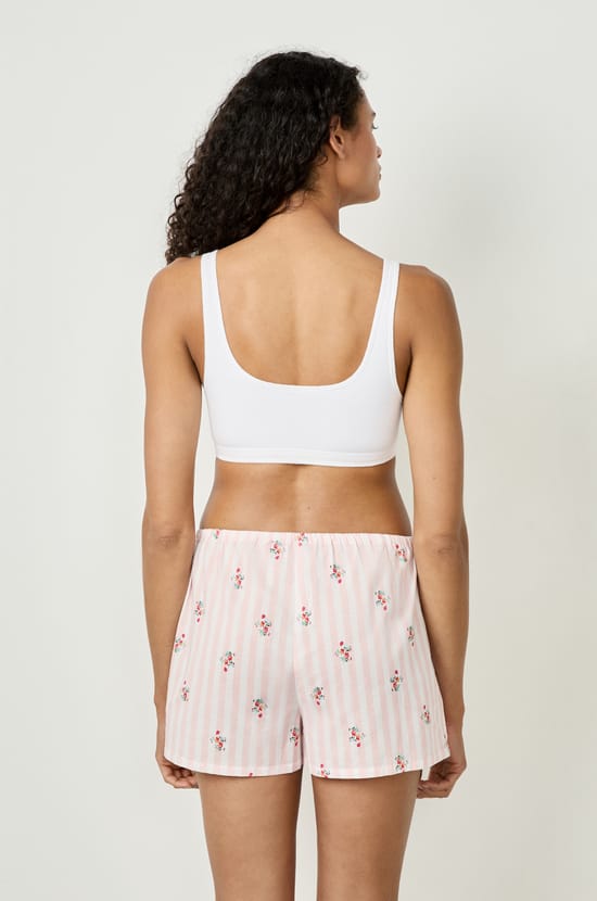 Short de pyjama en coton à motifs;${refinementColor}