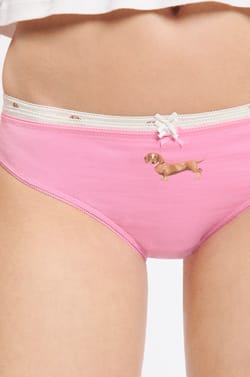 Lot de 3 culottes en coton &agrave; motifs teckels;${refinementColor}