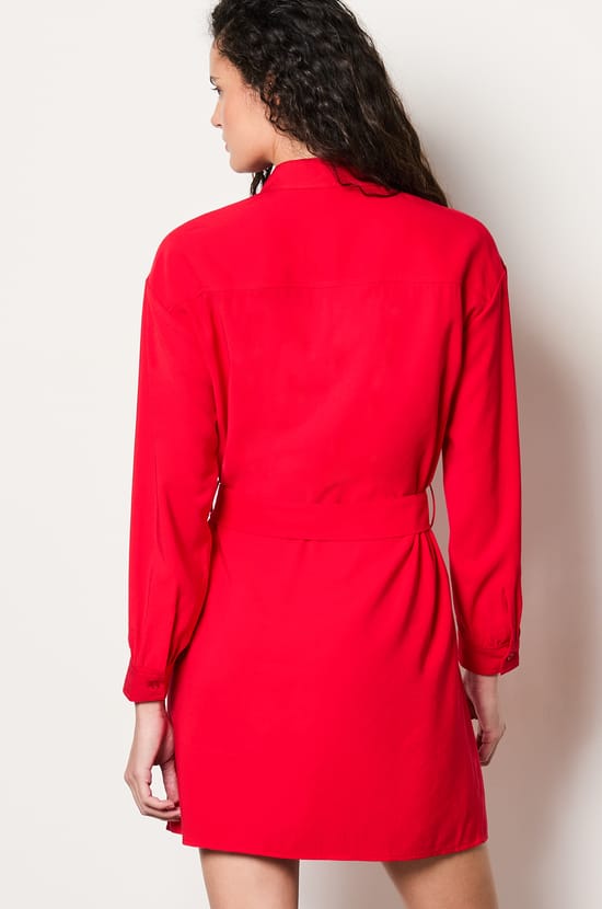 Belted Shirt Dress;${refinementColor}