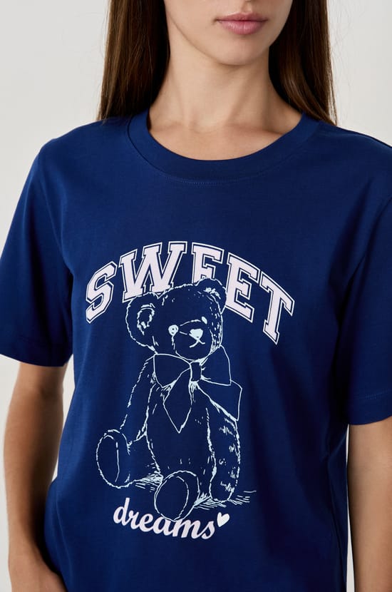 T-shirt de pyjama imprimé;${refinementColor}