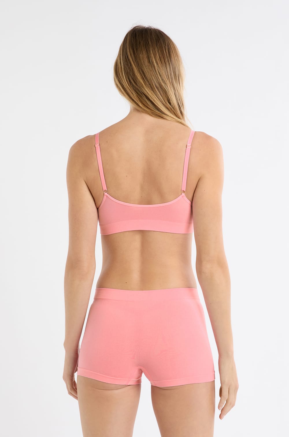 Soutien-gorge brassière sans coutures avec coton;${refinementColor}