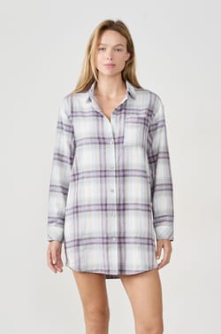 Chemise de pyjama à carreaux;${refinementColor}