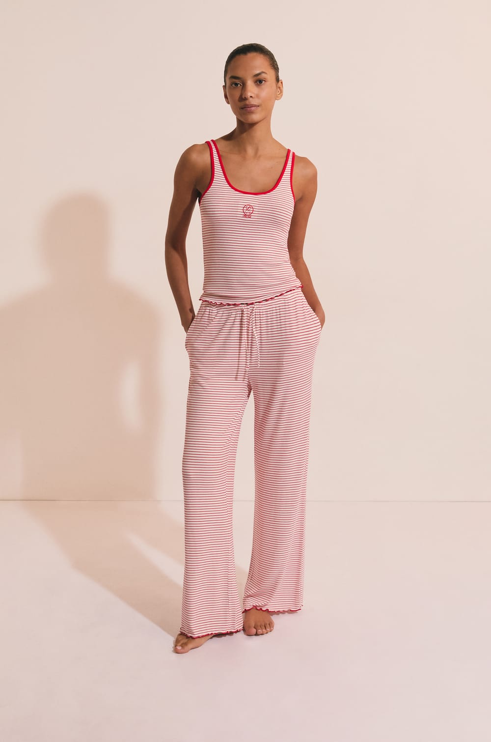 Pantalon de pyjama &agrave; rayures;${refinementColor}