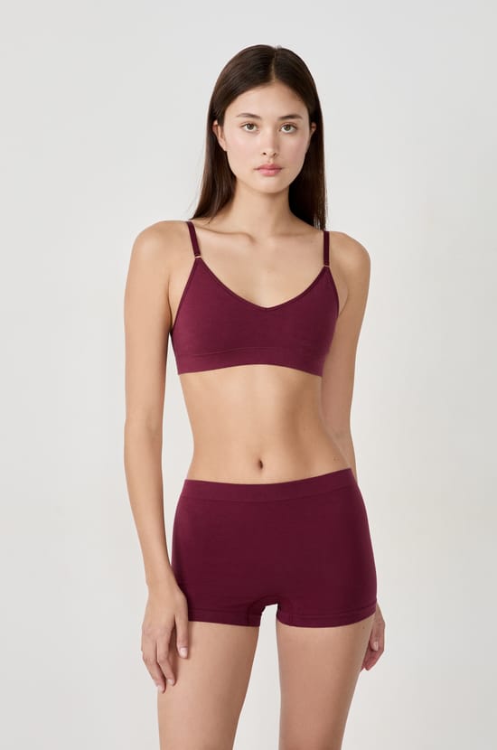 Optimal comfort cotton bralette;${refinementColor}