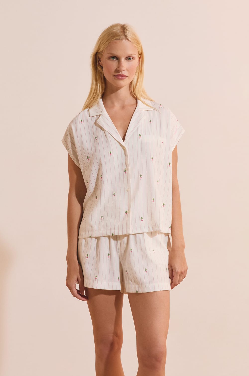 Chemise de pyjama &agrave; motifs;${refinementColor}