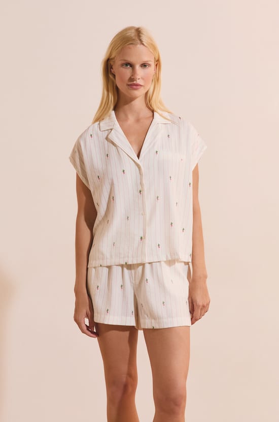 Chemise de pyjama &agrave; motifs;${refinementColor}