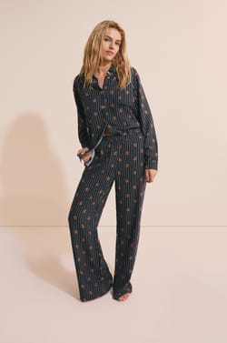Pyjama Trousers with Dog Motifs;${refinementColor}