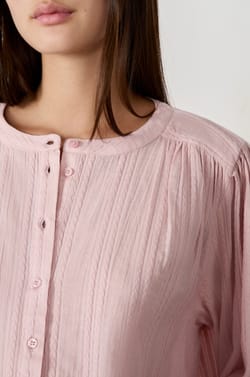 Camisa de manga larga con bordados;${refinementColor}