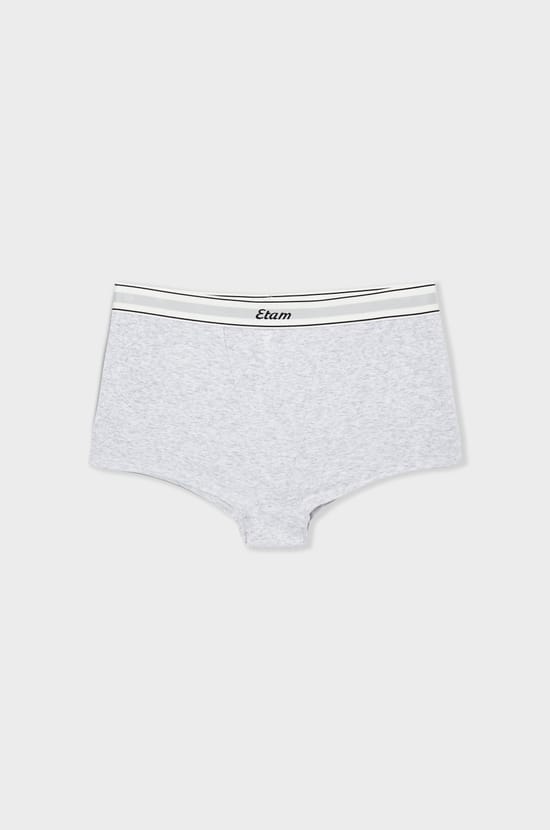 Ribbed cotton boyshort;${refinementColor}