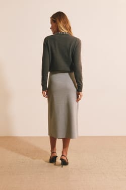 Jupe midi avec coton;${refinementColor}