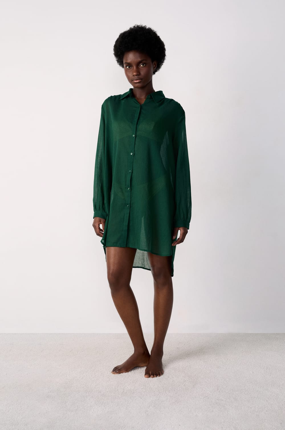 Robe chemise de plage;${refinementColor}