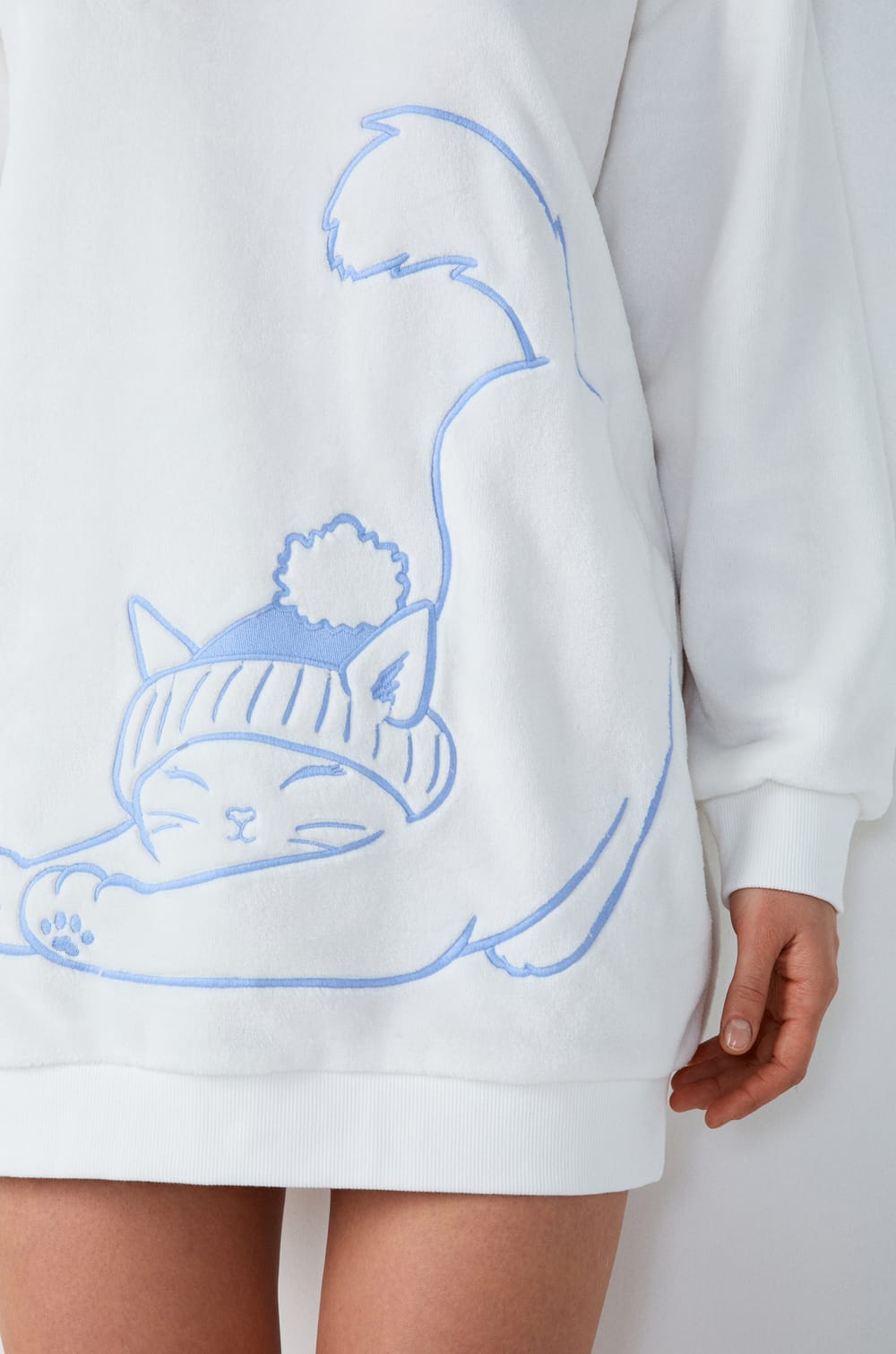 Fleece Pajama Sweatshirt;${refinementColor}