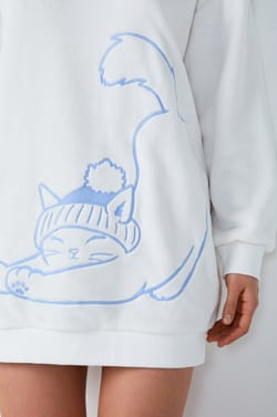 Fleece Pajama Sweatshirt;${refinementColor}