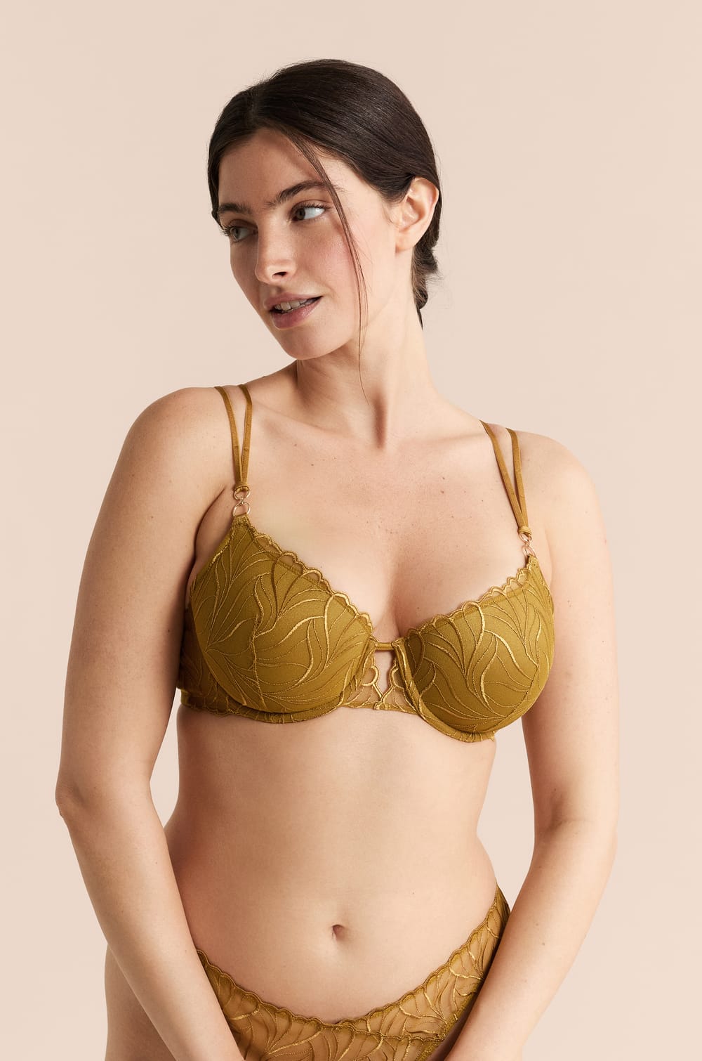 Soutien-gorge N.4 - Le coques fines en broderie florale;${refinementColor}