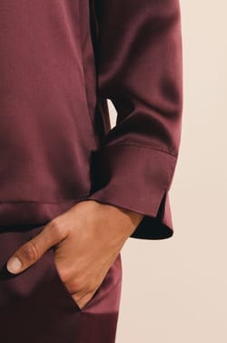 Chemise de pyjama en soie;${refinementColor}