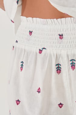 Short de pyjama à imprimés en coton;${refinementColor}