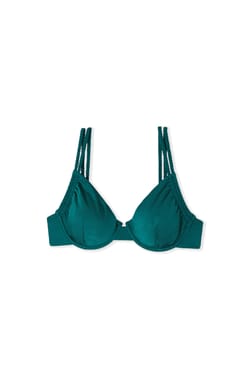 Iridescent Balconette Bikini Top with Double Straps;${refinementColor}