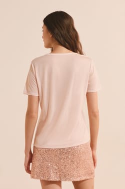 T-shirt col rond manches courtes;${refinementColor}