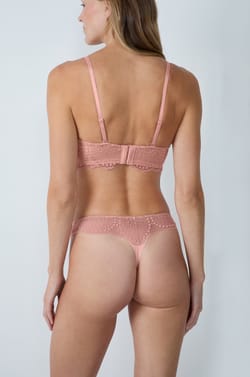 Microfibre and Lace Thong;${refinementColor}