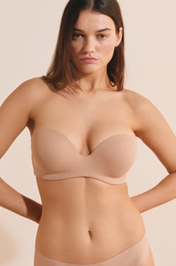 Soutien-gorge bandeau en microfibre;${refinementColor}
