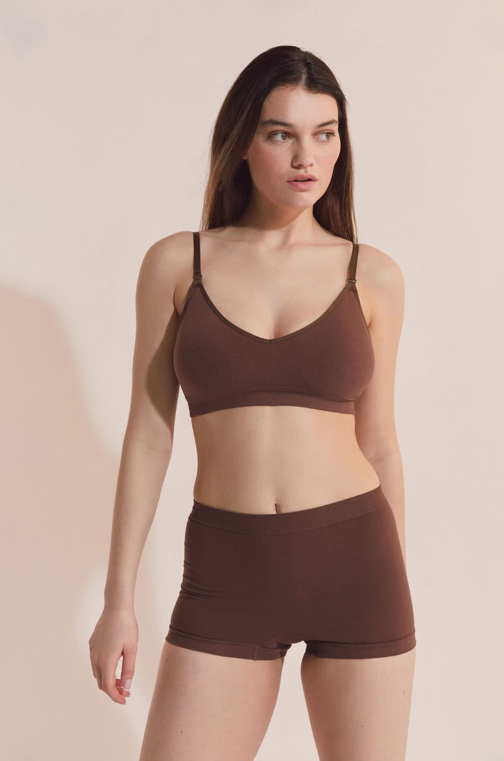 Soutien-gorge brassi&egrave;re de maternit&eacute; en coton biologique, clips d'allaitement;${refinementColor}