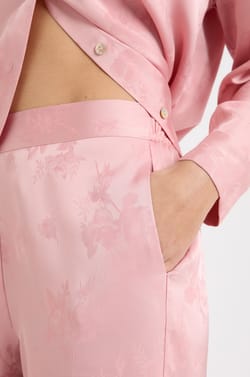 Pantalon de pyjama satin&eacute;;${refinementColor}