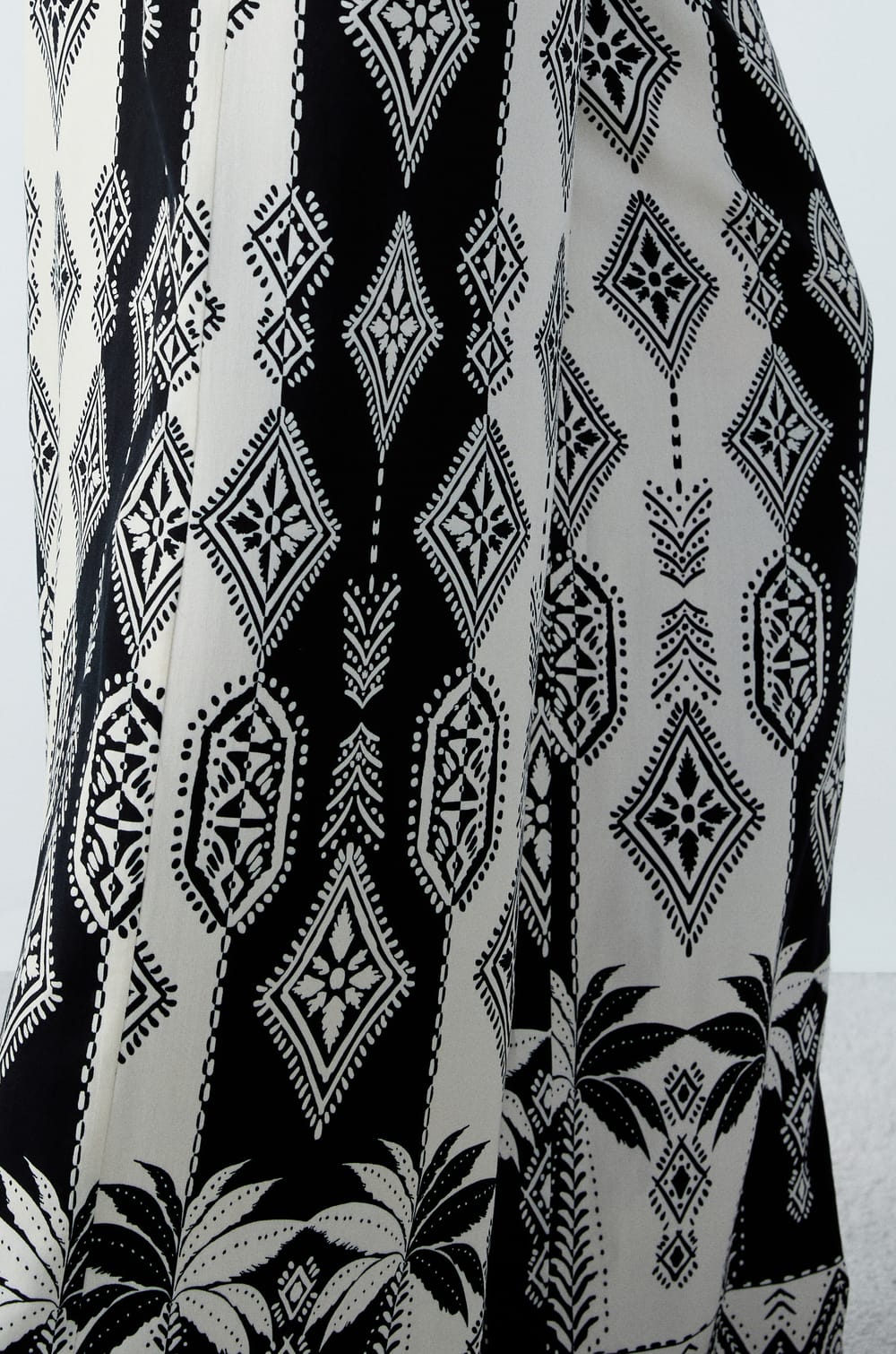 Wide-leg Pyjama Trousers with Prints;${refinementColor}