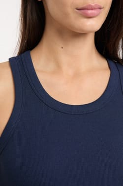 Round Neck Pyjama Tank Top with Cotton;${refinementColor}