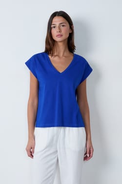 Short-sleeved cotton T-shirt;${refinementColor}