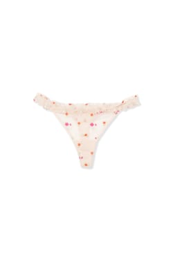 Thong with Embroidered Motifs;${refinementColor}