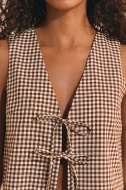 Top nouable &agrave; carreaux;${refinementColor}
