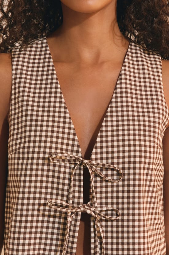 Top nouable &agrave; carreaux;${refinementColor}