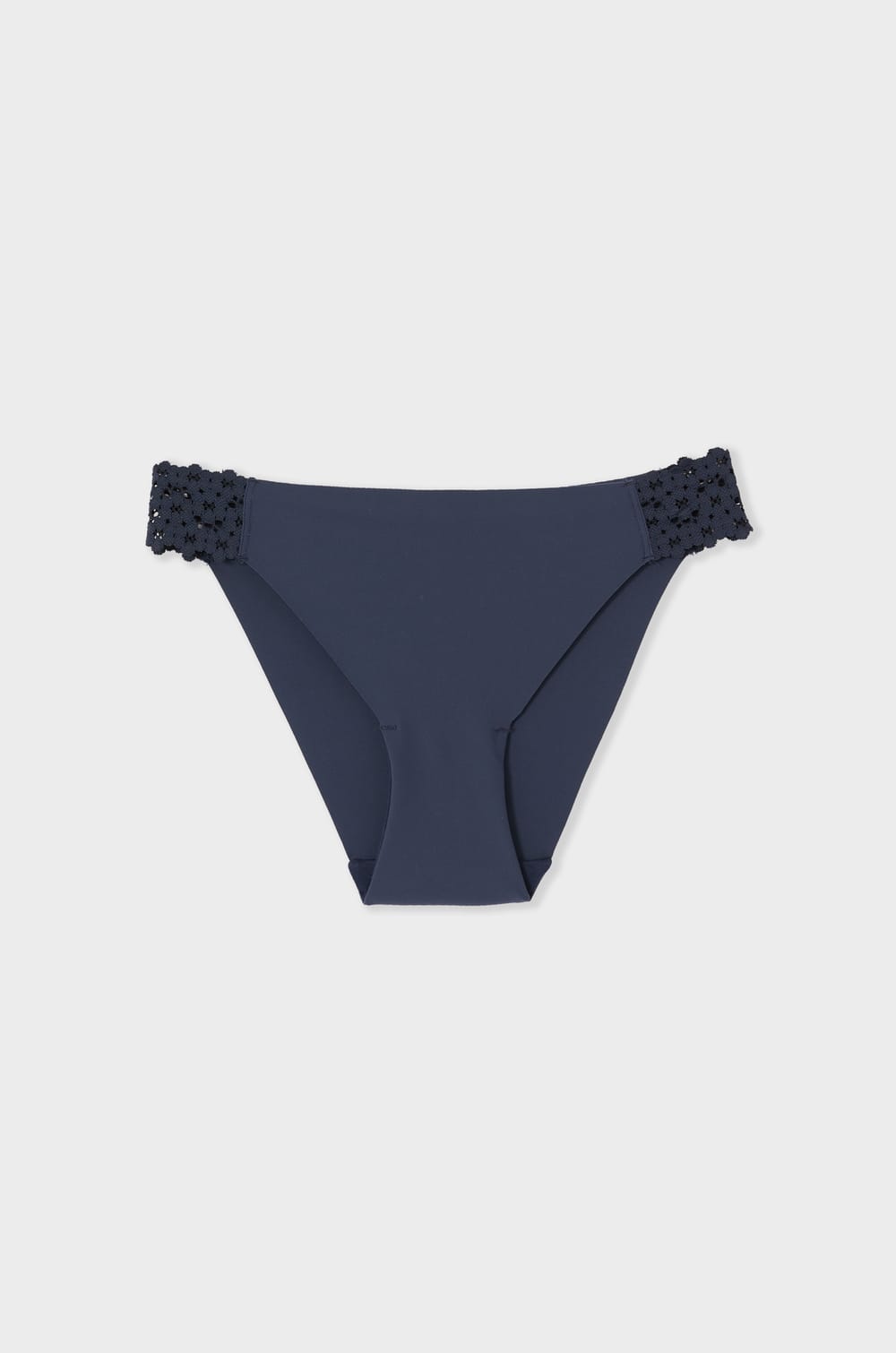 Culotte en microfibre et dentelle;${refinementColor}