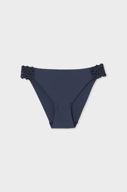 Culotte en microfibre et dentelle;${refinementColor}