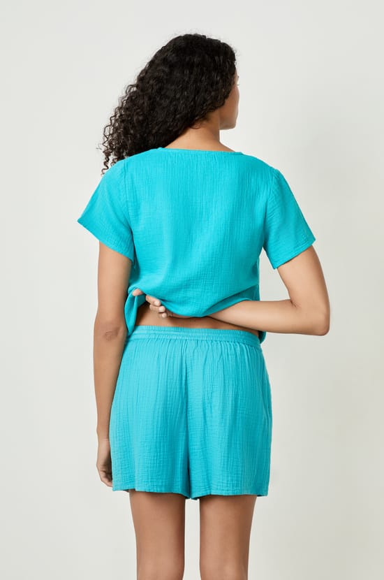 Cotton Pyjama Shorts;${refinementColor}
