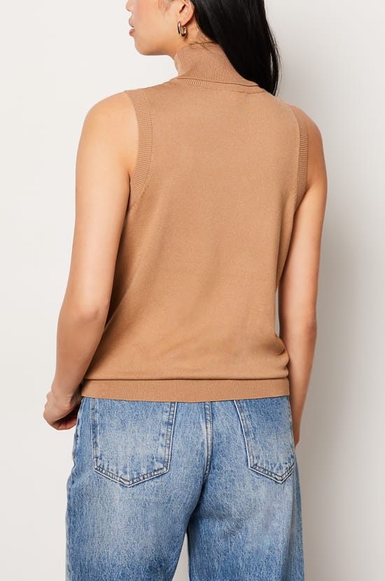 Sleeveless Turtleneck Sweater;${refinementColor}