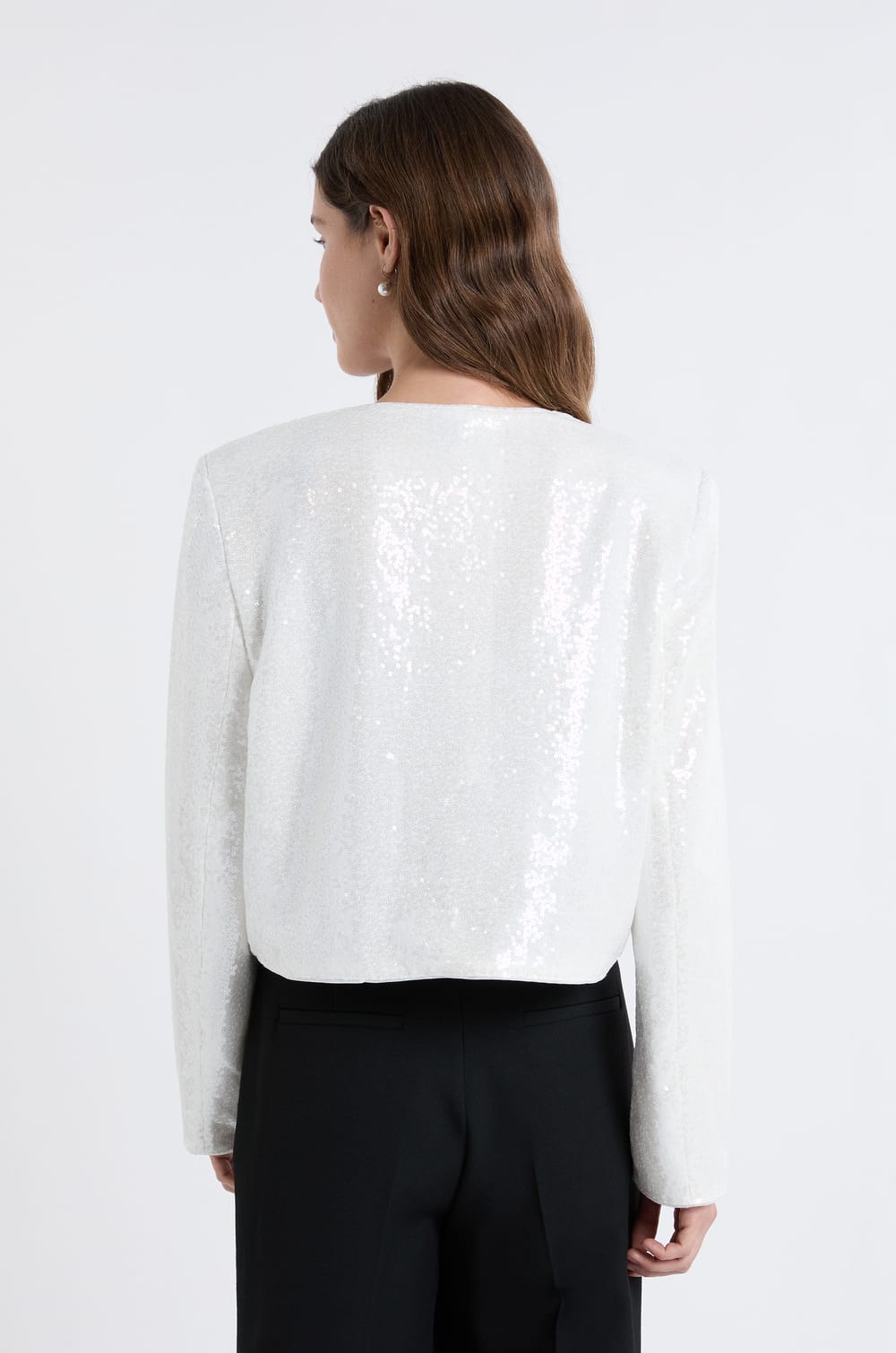 Short Sequin Jacket;${refinementColor}