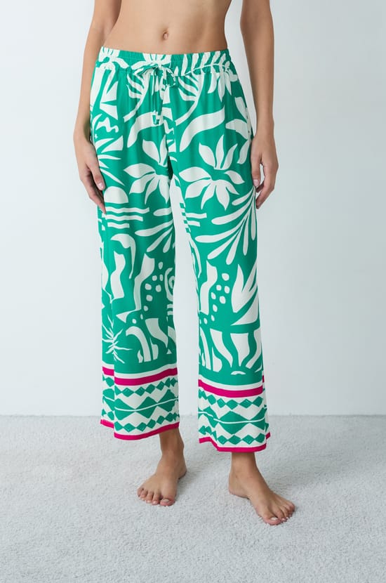 Pantalon de pyjama imprimé;${refinementColor}