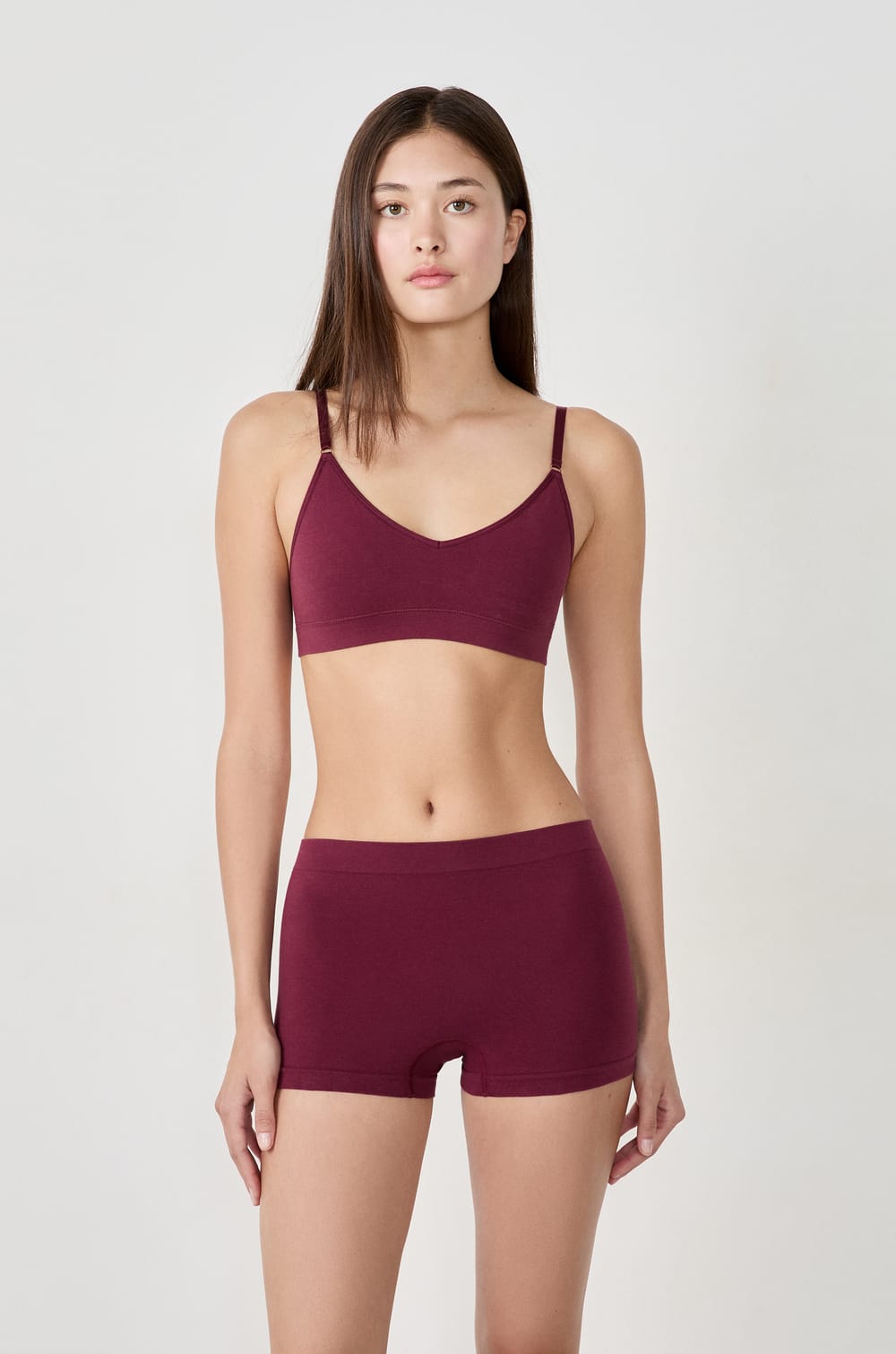 Short boyleg sans coutures en coton biologique;${refinementColor}